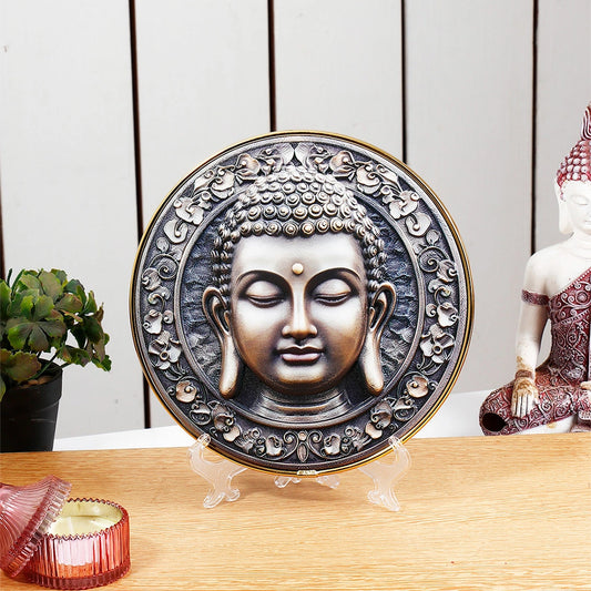 Buddha Serene Face Decorative Wall Plate
