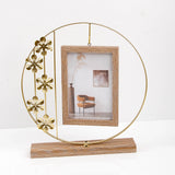 Golden Halo Floral Hanging Photo Frame