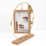 Golden Halo Floral Hanging Photo Frame