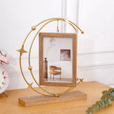 Golden Halo Crescent Moon Hanging Photo Frame