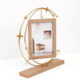 Golden Halo Crescent Moon Hanging Photo Frame