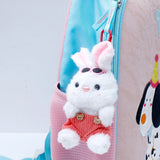 White Bunny Keychain with Black Sunglasses
