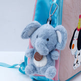 Light Blue Plush Elephant Keychain