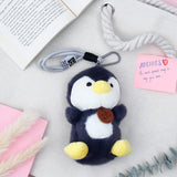 Dark Blue Plush Penguin Keychain