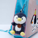 Dark Blue Plush Penguin Keychain