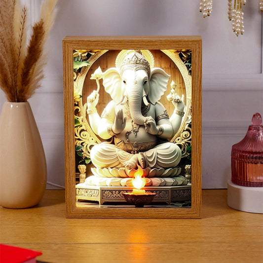 Ganesha LED Illuminated Wall Frame