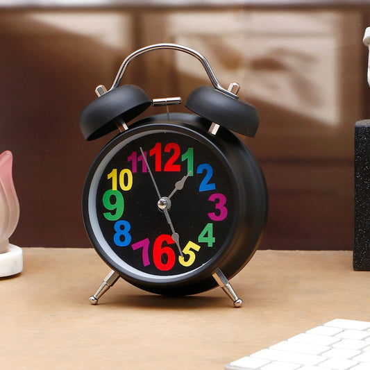 Black Analog Alarm Clock