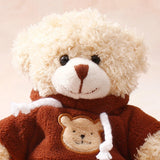Beige Hoodie Teddy Bear Keychain