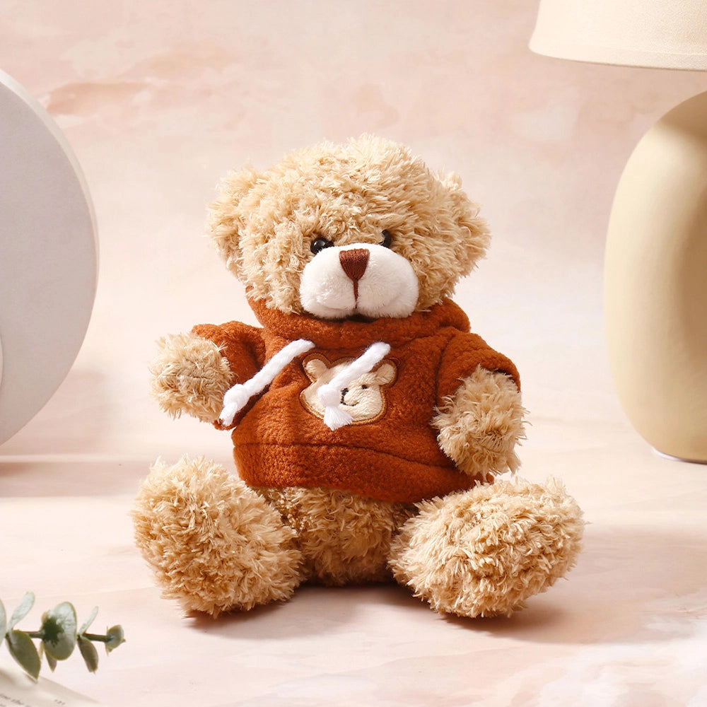 Light Brown Hoody Teddy Bear Keychain