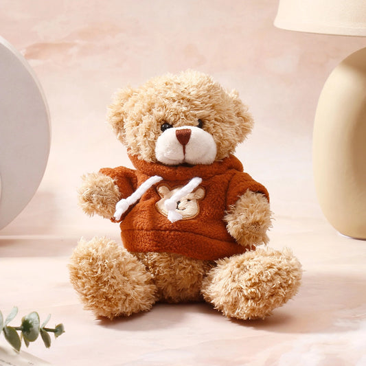 Light Brown Hoody Teddy Bear Keychain