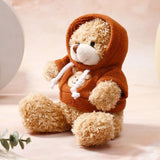 Light Brown Hoodie Teddy Bear Keychain