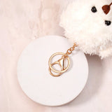 White Hoodie Teddy Bear Keychain With Perfume