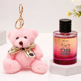 Pink Teddy Bear Keychain With Perfume