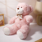 Pink Teddy Bear Soft Toy with Bow