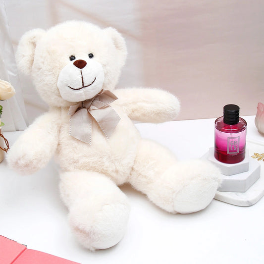 Ivory Bow Teddy & Gals Perfume Rakhi Combo