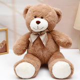 Brown Teddy Bear Soft Toy with Bow