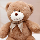 Brown Teddy Bear Soft Toy with Bow
