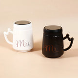 Mr. and Mrs. Black & White Couple Mug Set