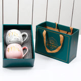 Mr. and Mrs. Pink & Grey Cup Set