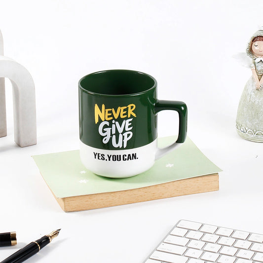 Quoted Ceramic Glossy Mug - Green