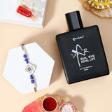 Evil Eye Designer Rakhi & UXR Royal Life Perfume - Raksha Bandhan Gift