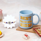 Designer Rakhi for Brother with Best Brother Ever Mug - Star Evil Eye Rakhi Gift