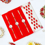 Pack Of 3 Yin Yang Rhinestone Rakhi