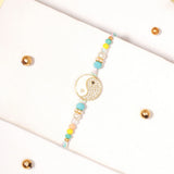 Yin Yang Rhinestone Rakhi