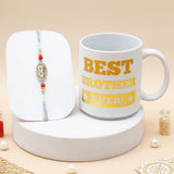 Brother Rakhi Gift Set with Best Brother Ever Mug - Brother Charm Designer Rakhi