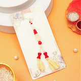 Brother's Pride Charm Rakhi & Golden Tassel Lumba Rakhi Set