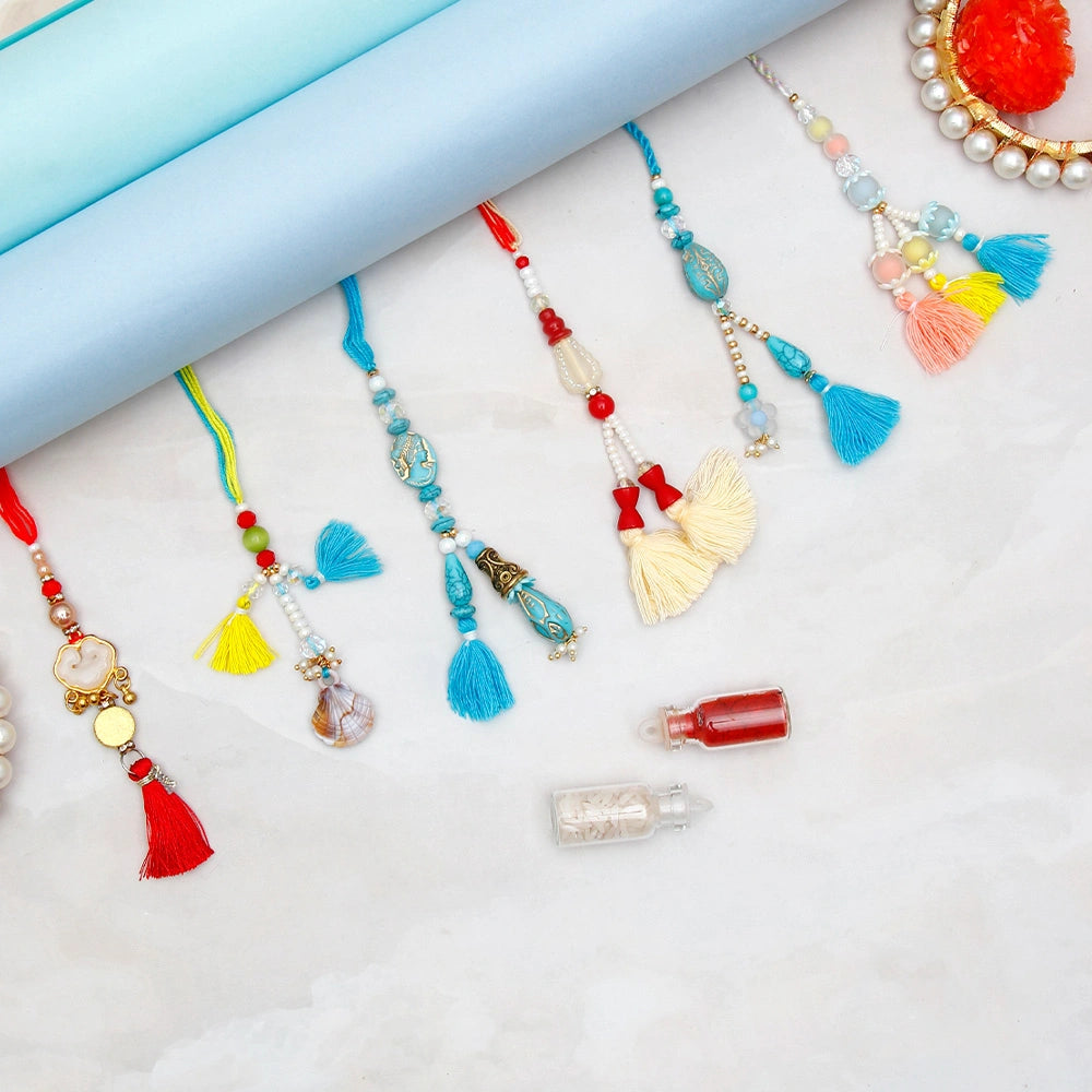 Set of 6 Ocean Breeze Lumba Rakhis