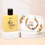 Premium Rakhi for Brother Wooden Evil Eye Beaded Rakhi & UXR Classic Oud Perfume