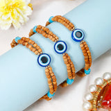 Pack Of 3 Evil Eye Adjustable Bracelet Rakhi