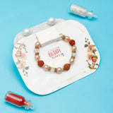 Rustic Rudraksha & Tiger Eye Bead Rakhi Set