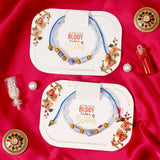 Pack Of 2 Violet Stone Adjustable Rakhi