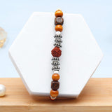 Wood & Rudraksha Beaded Rakhi & Archies 01 Perfume Mug Set