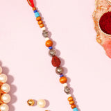 Oxidised Silver & Rudraksha Bead Rakhi Set