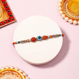 Rudraksha & Evil Eye Bead Rakhi Set
