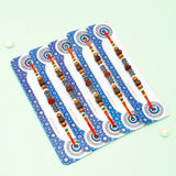Pack Of 5 Rudraksh Wooden Beads Rakhi
