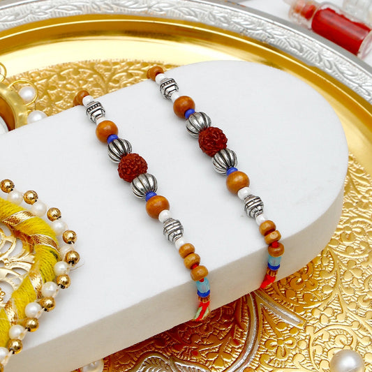 Pack Of 2 Beaded Rudraksh Rakhi