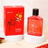 Ruby Mandala Charm Rakhi & UXR Original Perfume Mug Set