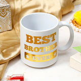 Designer Rakhi for Brother with Best Brother Ever Mug - Ruby Rakhi Gift Set