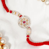 Pack Of 2 Royal Ruby Stone Rakhi