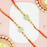 Pack Of 2 Golden Hue Spinning Rakhi