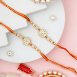 Pack Of 2 Golden Hue Spinning Rakhi