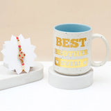 Pearl Spinning Rakhi for Brother with Best Brother Ever Mug