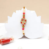 Diamond Pearl Rakhi Gift Set for Brother with Mug