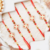 Pack Of 5 Traditional Stone Spinning Rakhi