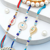 Pack of 3 Gilded Evil Eye Charm Rakhis