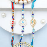 Pack of 3 Gilded Evil Eye Charm Rakhis